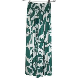 True Destinations Wide Leg Tropical Print Pants Size XS Vacation Resort Coastal